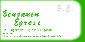 benjamin egresi business card